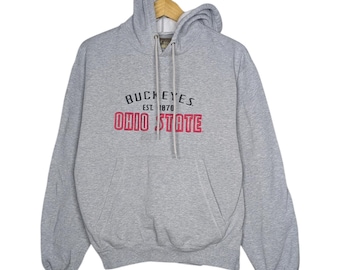 Vintage Ohio State Buckeyes bestickter schwerer Hoodie Herren Medium Vesi