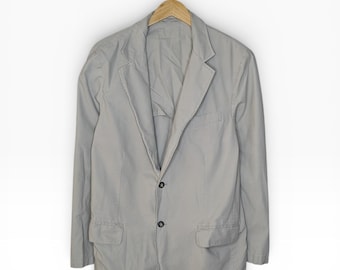 L.L. Bean 100 % coton Taille 42 (Grand) Blazer Manteau de sport formel Mariage d'été Cravate noire