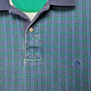 Vintage 90s Pendleton Tartan Plaid Short Sleeve Polo Shirt Mens XL Canada Made image 3