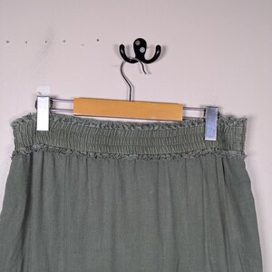 Free People Military Inspired Tiered Maxi Skirt Womens Small Green Pirate Booty image 6