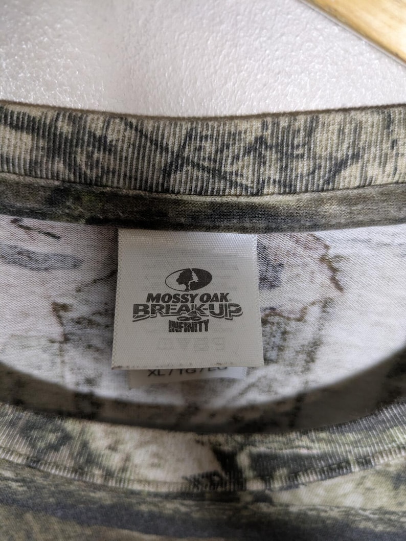 Koszulka męska Vintage Y2K Mossy Oak Camoflauge w rozmiarze XL Gorpcore Granola Hunting zdjęcie 3