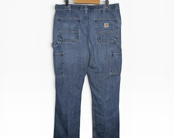 Jeans da carpentiere vintage Carhartt Relaxed Fit in denim, taglia 35 x 34 Western 103327-966