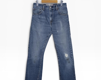Levi's 517 Y2K Bootcut Jeans 28 x 33 Distressed Westernblauwe Jeans Ranchcore Flare