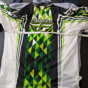 Y2K Motocross Racing Jersey Longsleeve Shirt Mens Size XXL Kinetic Fly Green image 6