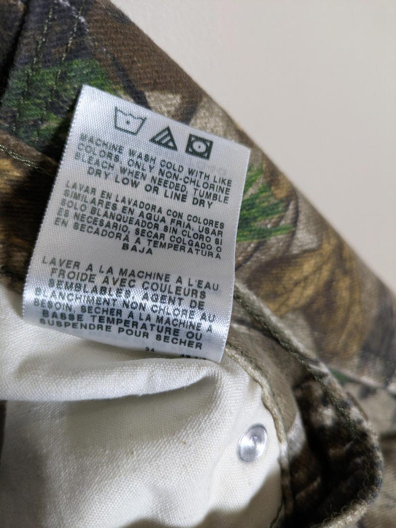 Wrangler Realtree camouflagedenim jeans maat 36 x 34 Gorpcore Granola-broek afbeelding 7