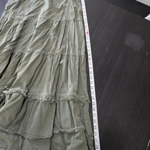 Free People Military Inspired Tiered Maxi Skirt Womens Small Green Pirate Booty image 10