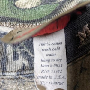 Vintage 90s Mossy Oak Camoflauge Longsleeve Streetwear Gorpcore Trail Mens Large image 4