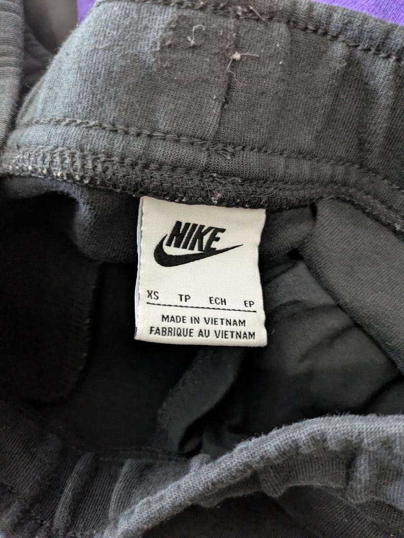 Nike Tech Fleece Style Joggers Black Cinch Cuff Sportswear Mens XS Streetwear image 3