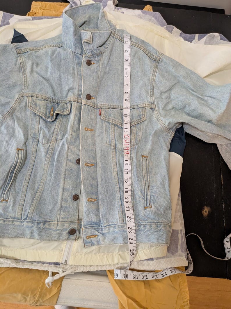 Vintage 90s Levi's Strauss Denim Trucker Jacket 70507-0334 Western Ranchcore Small image 7
