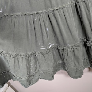 Free People Military Inspired Tiered Maxi Skirt Womens Small Green Pirate Booty image 7