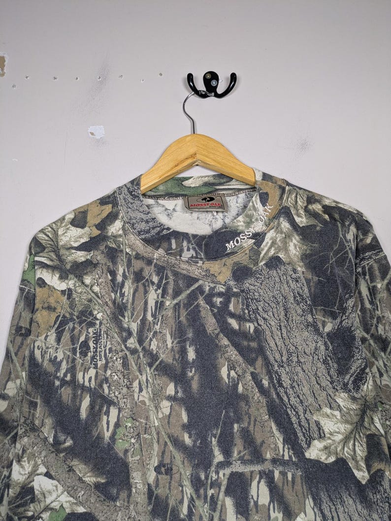 Vintage 90s Mossy Oak Camoflauge Longsleeve Streetwear Gorpcore Trail Mens Large image 6