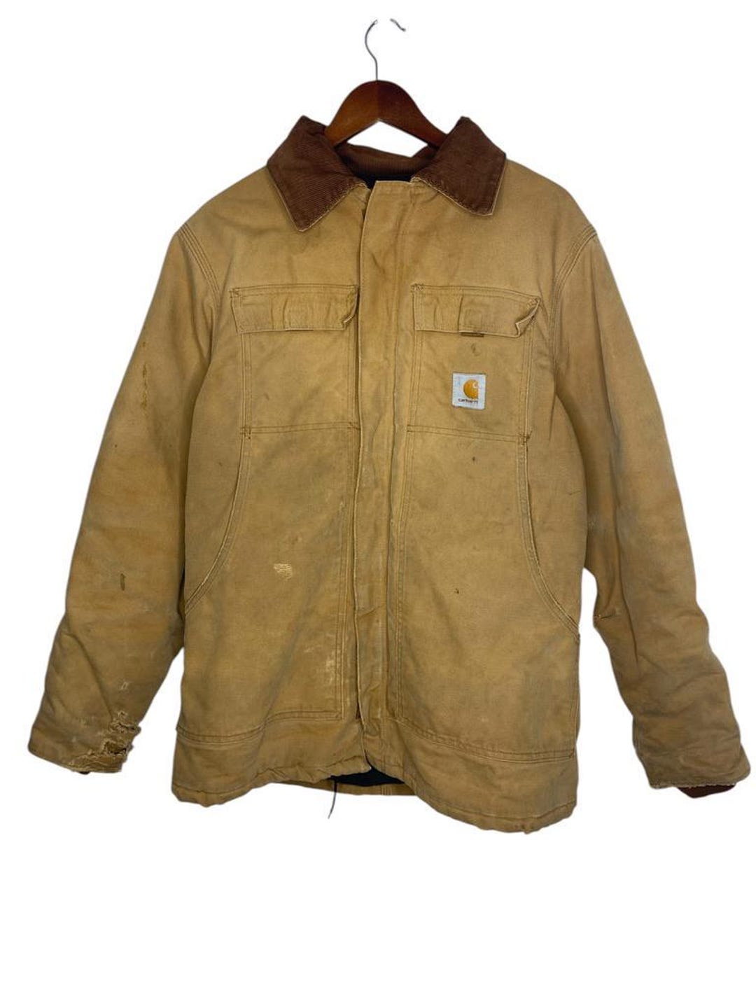 Vintage 90s Tan Carhartt Arctic Jacket Size Medium Removable Hood Vintage 90s Tan Carhartt Arctic Jacket Size Medium Removable Hood