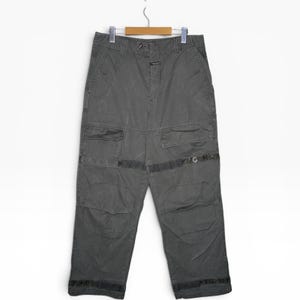 Marithe Francois Girbaud Baggy Parachute Cargo Pants Military Green 32 x 32 Utility