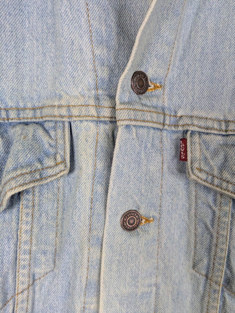 Vintage 90s Levi's Strauss Denim Trucker Jacket 70507-0334 Western Ranchcore Small image 4