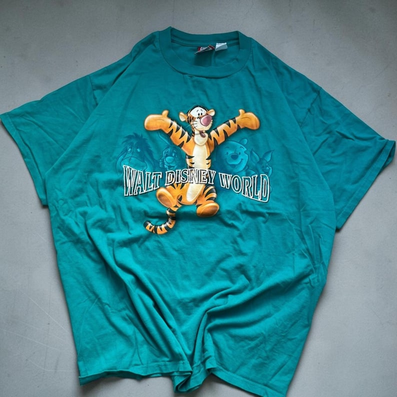 Vintage 1990s Tigger Graphic T-shirt Walt Disney World Size XXL Winnie the Pooh image 1