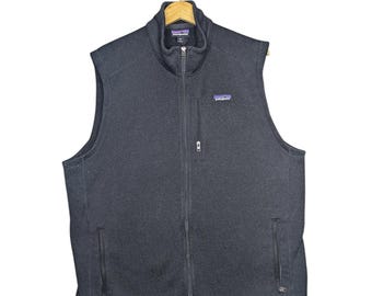 Patagonia Fleece Better Sweater Vest Zip Up Black Gorpcore Outdoor Mens XXL