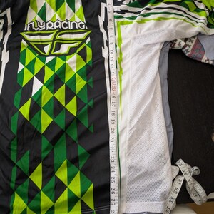 Y2K Motocross Racing Jersey Longsleeve Shirt Mens Size XXL Kinetic Fly Green image 7