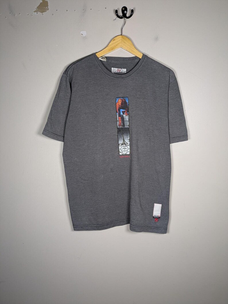 Y2K Ecko unlt. Vielschichtige Grafik Spider-Man Green Goblin T-Shirt Männer Große Comic Bild 2