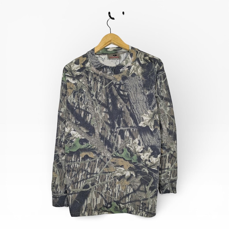 Vintage 90s Mossy Oak Camoflauge Longsleeve Streetwear Gorpcore Trail Mens Large image 1