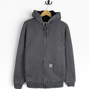 Grey Thermal Hoodie - Etsy