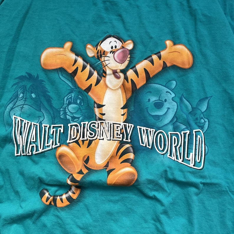 Vintage 1990s Tigger Graphic T-shirt Walt Disney World Size XXL Winnie the Pooh image 2