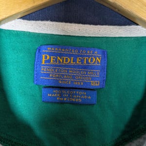 Vintage 90s Pendleton Tartan Plaid Short Sleeve Polo Shirt Mens XL Canada Made image 2