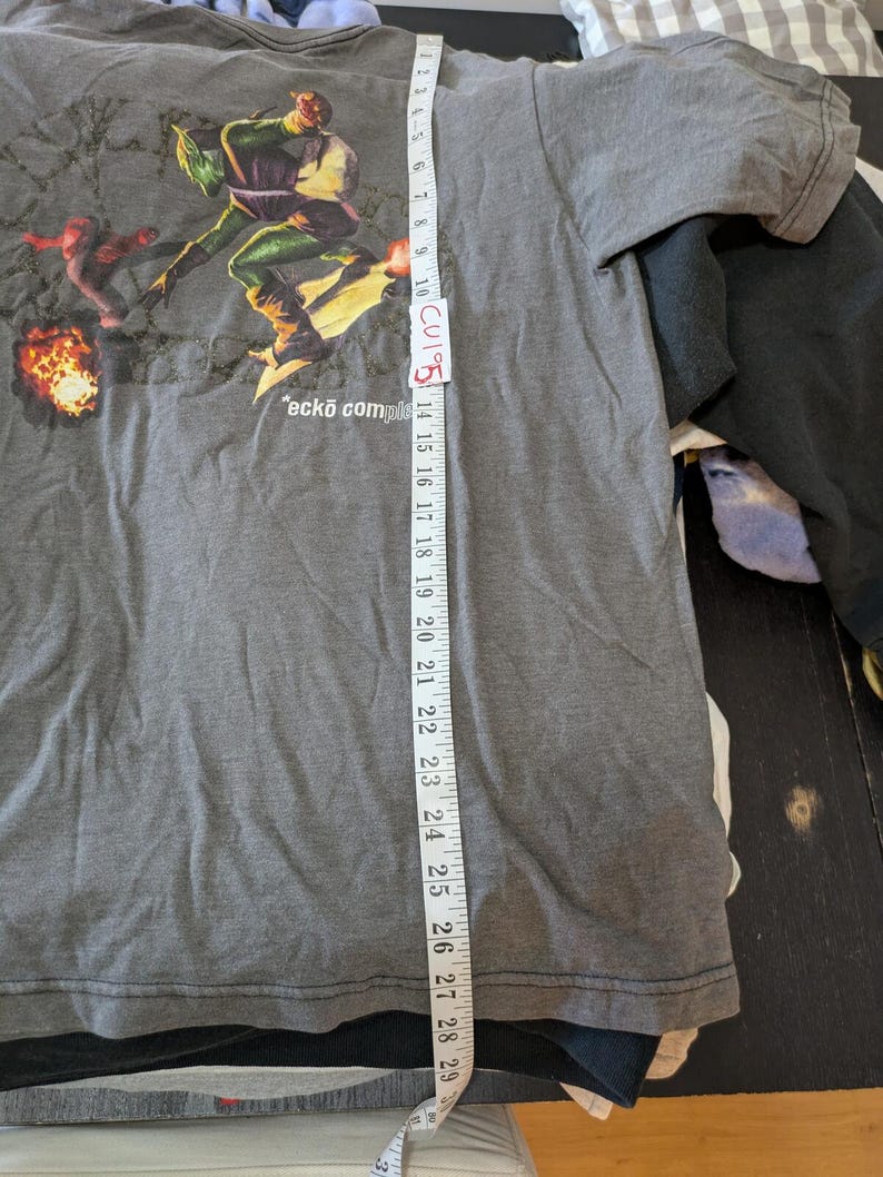 Y2K Ecko unlt. Vielschichtige Grafik Spider-Man Green Goblin T-Shirt Männer Große Comic Bild 8