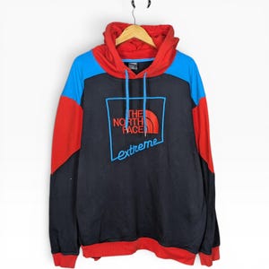 The North Face Extreme Men's Multicolour Long Sleeve 100% Cotton Hoodie XXL Gorpcore