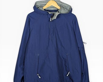 Chaqueta cortavientos Nike estilo vintage Y2K, talla M, Gorpcore, para esquí y snowboard, color azul marino.