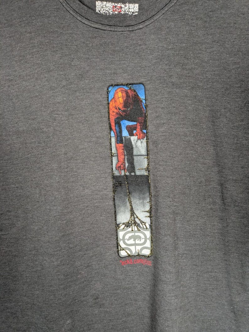 Y2K Ecko unlt. Vielschichtige Grafik Spider-Man Green Goblin T-Shirt Männer Große Comic Bild 3