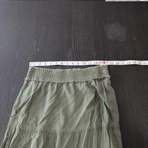 Free People Military Inspired Tiered Maxi Skirt Womens Small Green Pirate Booty image 9