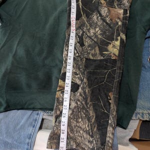 Vintage bemoste eiken camoflauge dubbele knie cargobroek maat 36 x 32 in Gorpcore afbeelding 6