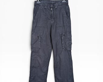 Pantaloni cargo svasati American Eagle stile Y2K, modello utility skater retrò, taglia 2 XS, neri, a gamba dritta