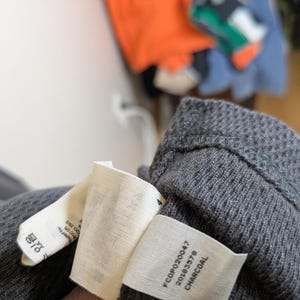 Filson Waffle Knit Thermal Crewneck Charcoal Mens Size XXL Made in Peru Pullover image 5