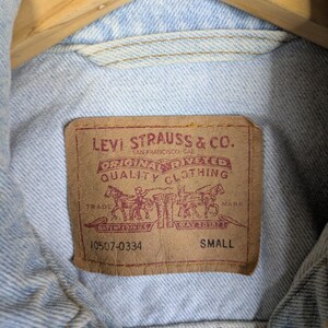 Vintage 90s Levi's Strauss Denim Trucker Jacket 70507-0334 Western Ranchcore Small image 2