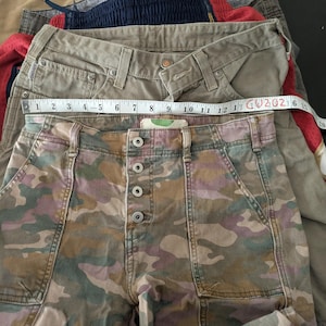 Anthropologie The Wanderer Camo Cargo Pants Slim Straight Utility 29 Green Capri Womens image 7