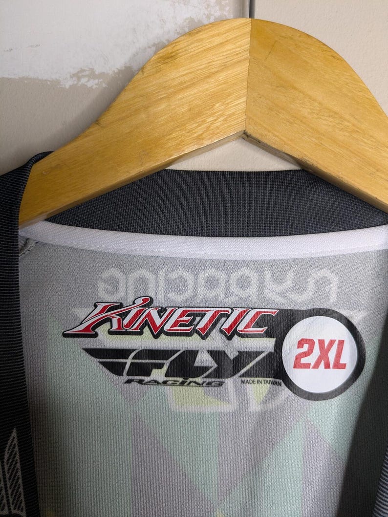 Y2K Motocross Racing Jersey Longsleeve Shirt Mens Size XXL Kinetic Fly Green image 4