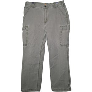 Mens Carhartt 100272 Relaxed Fit Canvas Cargo Work Pants Size 34x30 Green Rugged image 1