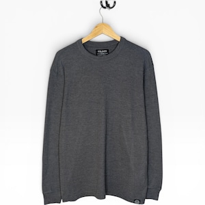 Filson Waffle Knit Thermal Crewneck Charcoal Mens Size XXL Made in Peru Pullover image 1
