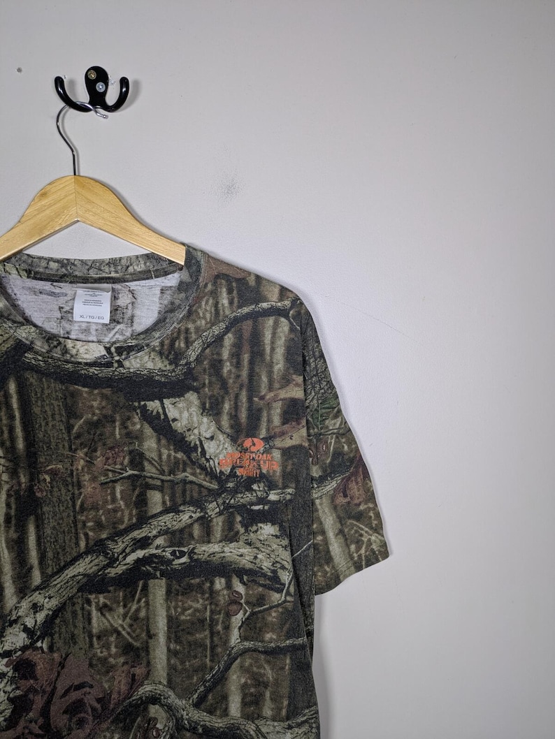 Koszulka męska Vintage Y2K Mossy Oak Camoflauge w rozmiarze XL Gorpcore Granola Hunting zdjęcie 2