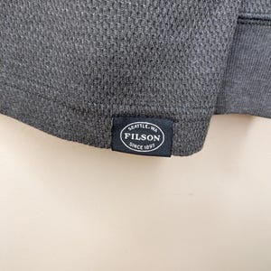 Filson Waffle Knit Thermal Crewneck Charcoal Mens Size XXL Made in Peru Pullover image 4