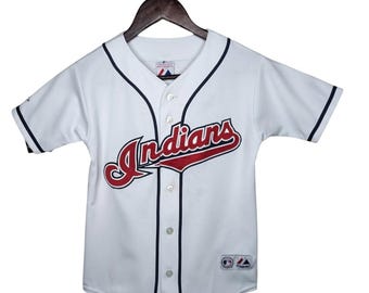 Cleveland Indians MLB Baseball Blue Majestic Athletic Jersey