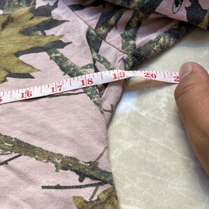 Y2K Pink Mossy Oak Camo Longsleeve Henley T-shirt Womens Large Gorpcore Forest image 7