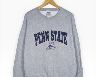 Vintage 2000s Penn State Nittany Lions Gray Crewneck Sweater Men's XL Collegiate NCAA Varsity
