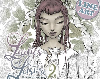 Ladies of Leisure II | coloring book 2 | Printable PDF | Zan Von Zed