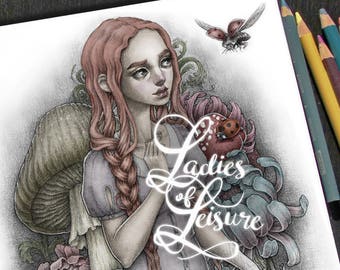 Adult Coloring Book | Ladies of Leisure 1 | Printable PDF | Zan Von Zed