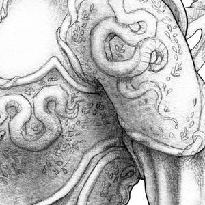 May include: A detailed pencil drawing of a shoulder with a snake design. The snake is coiled around the shoulder and is depicted in a realistic style. The drawing is done in shades of gray and black.