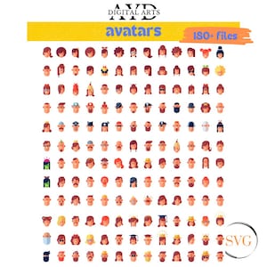 Avatar Vector Svg, Avatars Vector, Avatar Face Svg, Svg, Printable, Face Avatar Vector Svg