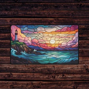 The Mana Market: Stained Glass Islands Playmat