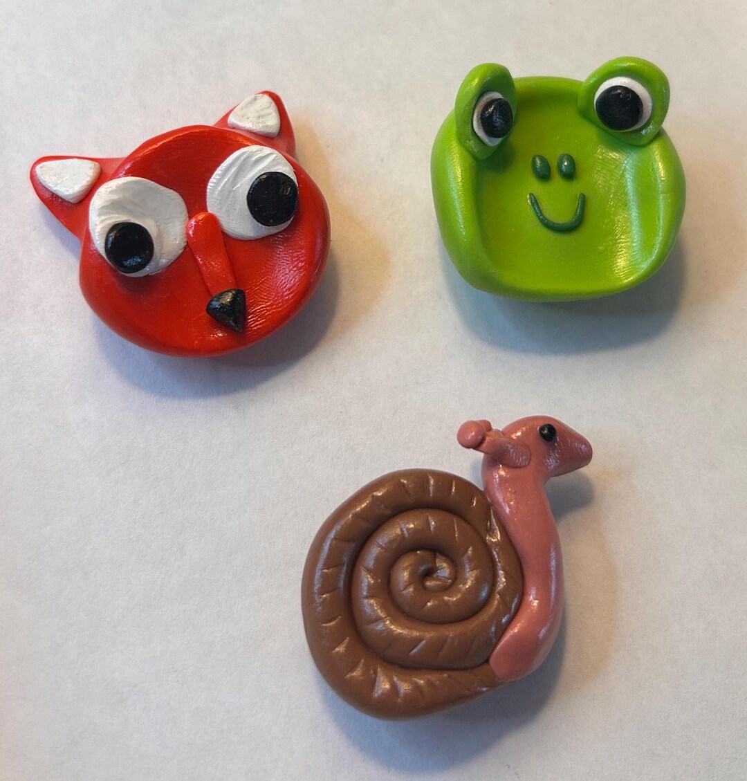 Polymer Clay Fridge Magnets - Kawaii Animal Refrigerator Magnets - Etsy